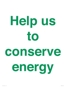 Help us to conserve energy 